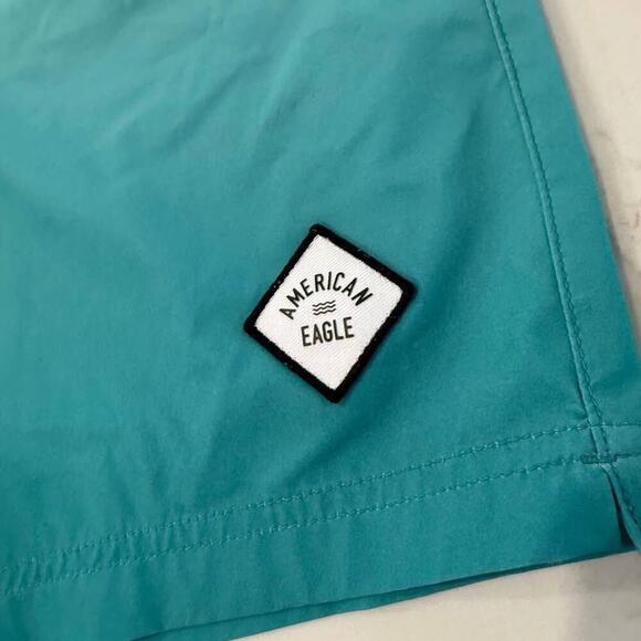 American Eagle Blue Ombré Swim Trunks Men’s Large Board Shorts Summer Vacation - Picture 3 of 10